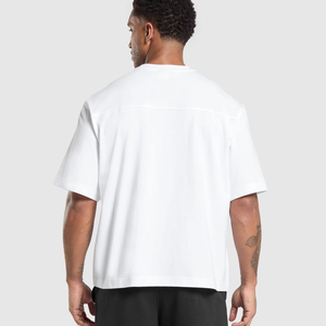Nouveau T-shirt Homme Oversize à Col Bas en Tricot Lourd Personnalisé Streetwear avec Logo Personnalisé - Product Image 4