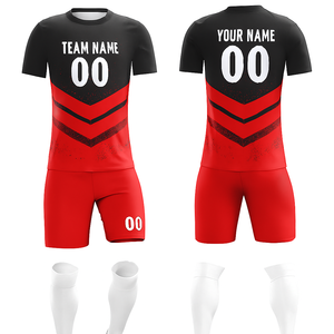 OEM ODM ชุดเสื้อฟุตบอลคอวีแขนสั้นสำหรับทุกฤดูกาลชุดฟุตบอลใช้ได้ทั้งชายและหญิงผ้าโพลีเอสเตอร์แบบ100% ระบายอากาศได้ดีแห้งเร็วผลิตจากผ้าโพลีเอสเตอร์ - Product Image 5