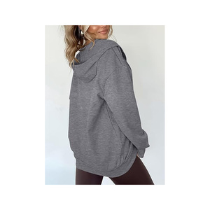 LOGOTIPO de impresión personalizada Sudaderas con capucha y sudaderas para mujer 100% Sudadera con capucha de algodón jersey de gran tamaño sudaderas con capucha de peso pesado en blanco para mujer - Product Image 2