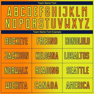 Short en jersey de football pour homme et femme Ensemble deux pièces 100% maille polyester uni jaune orange dégradé de couleur imperméable - Product Image 5