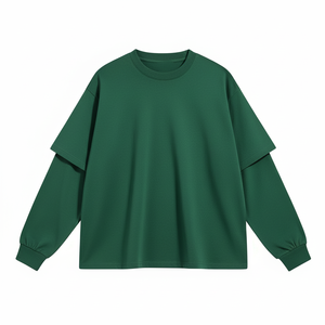 เสื้อยืดสีดำและสีขาว | สไตล์สตรีทแขนยาวทรงโอเวอร์ไซส์ - Product Image 2