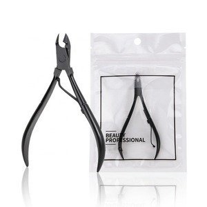 2025 OEM Design Professional <b>Nipper</b> Color Black finger Cutter Plier Nail art Clippers Trimmers tools Wholesale Price - Product Image 1