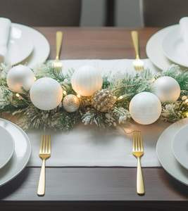 Hot Sale New Design Exquisite White Christmas <b>Tree</b> <b>Skirt</b> Shatterproof Brass Customized Logo High Standard Quality for Xmas <b>Tree</b> - Product Image 5