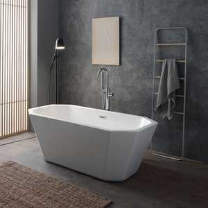 BEATRICE Octagonal <b>White</b> <b>Acrylic</b> Freestanding Tubs Luxury Bath Experience - Product Image 3