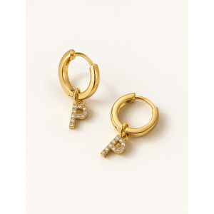 Boucles d'oreilles clous en perles plaquées or pour femmes, créoles mignonnes en forme d'animal, de cœur ou géométriques - Product Image 1