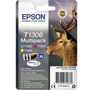 Accesorio Original Epson T1306 para Cartucho de Tinta 3 x 10.1ml 765 Cian 600 Magenta 855 Amarillo Multicolor - Product Image 1