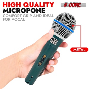Microphone dynamique XLR 5Core pour karaoké, chant, studio, microphones portatifs - Product Image 2