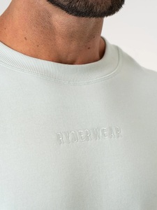 Sudadera Gris Claro 100% Algodón, Sudadera con Capucha Verde Claro para Hombre, Corte Holgado, Bolsillo Frontal Grande, Sudadera Gruesa de Otoño - Product Image 5