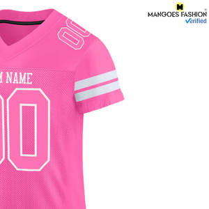 Camiseta de fútbol auténtica de malla rosa y Rosa personalizada-Ropa deportiva personalizada para la máxima comodidad y estilo - Product Image 3