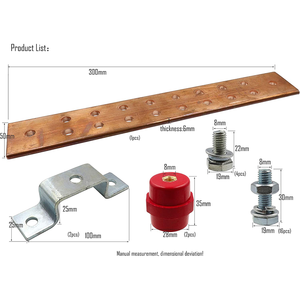 Kit <span class=keywords><strong>de</strong></span> barres <span class=keywords><strong>de</strong></span> terre en cuivre pour rack télécom à 16 positions terminales produits LV jambes isolantes mise à la terre - Product Image 1