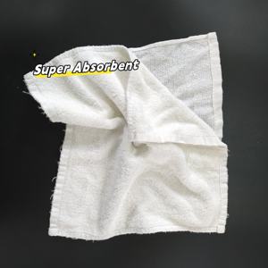 Chiffons blancs carrés à coudre <span class=keywords><strong>doux</strong></span> Serviettes de bain recyclées et usagées Sans taches Paquet de 25kg de chiffons d'essuyage - Product Image 1