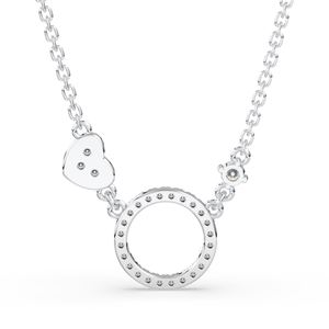 Usine directe OEM ODM nouvelle mode femmes 925 pendentif en argent Sterling collier plaqué rhodium or géométrique coeur Zircon pierre - Product Image 5