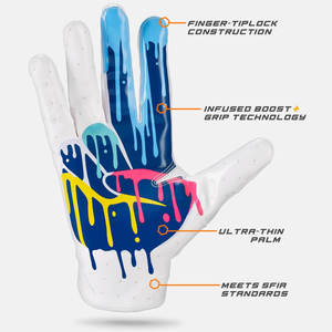Guantes de Fútbol Americano con Diseño y Logotipo Personalizados, Palma Adhesiva, Guantes de Fútbol Acolchados de Alta Calidad para Liniero, Venta al por Mayor - Product Image 3