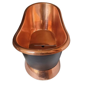 Baignoire autoportante en cuivre pur en gros installation gratuite de caractéristique gonflable avec le prix d'usine du vendeur indien - Product Image 4