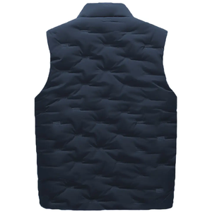 Chaleco Acolchado Impermeable y Transpirable de Alta Calidad para Hombre, Diseño Único, Color Sólido, Estilo Casual, Cierre de Botones, Invierno - Product Image 1