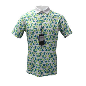 Tissé à motif uni pour polos, court, brodé Technics, évacuant l'humidité, pour hommes - Product Image 5