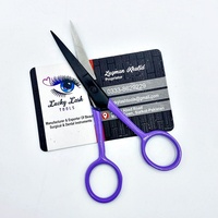 Kit d'extension de cheveux Lucky Lash Tools de haute qualité, noir mat, violet foncé, étiquette personnalisée, ciseaux en acier inoxydable de qualité chirurgicale