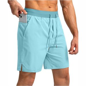 กางเกงขาสั้นผ้าโพลีเอสเตอร์แห้งเร็วสำหรับผู้ชายสำหรับใส่ออกกำลังกายวิ่งออกกำลังกายในฤดูร้อนกระเป๋ามีซิปดีไซน์แบบลำลองสำหรับฟิตเนส/สวมใส่สบายๆ - Product Image 1