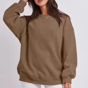 Sudadera Larga Holgada de Punto Transpirable para Mujer con Interior de Felpa Cálida, Estilo Relajado y Elegante, Tela Suave y Acogedora - Product Image 4