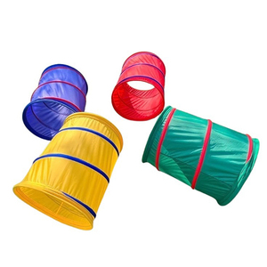 PLOMA 4-Piece 3-Tunnel 1-Tent Three-Way Foldable <b>Pop</b>-Up Crawling Tunnel Set for Kids Indoor/Outdoor Use Polyester Material Ages - Product Image 4