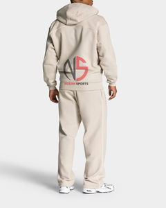 Top Selling Custom Logo <b>White</b> Zip <b>Jacket</b> & Trouser With Piping Two Piece Men's Tracksuits Breathable Sportswear At Nurak Sports - Product Image 2