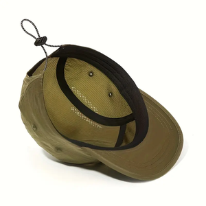 Gorra de béisbol para hombre: Sombrero de sol ligero de nailon de 5 paneles, pico plano clásico transpirable, campamento al aire libre - Product Image 2