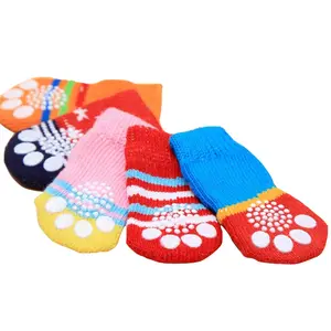 2023 Winter Autumn pet shoes & socks funny dog cat socks cats christmas grip socks Set of 4