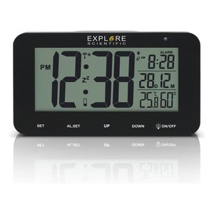 Explore Scientific <b>Digital</b> Alarm <b>Clock</b> With Backlight And Temperature Display For Desk Use - Product Image 3