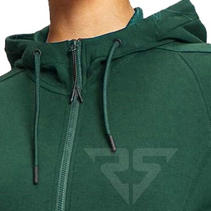 Sudaderas con capucha de mujer de punto liso verde OEM personalizadas de alta calidad ropa de gimnasio sudaderas con capucha de mujer con cremallera completa - Product Image 4
