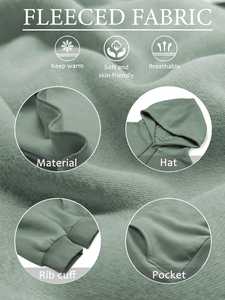 เสื้อมีฮู้ดผ้าฟลีซเหล็กสีน้ำเงินสำหรับผู้หญิงเสื้อสวมหัวแขนยาวอบอุ่นแบบสวมหัวกระเป๋าจิงโจ้ตัวเลือกที่กำหนดเองได้ลำลองสวมใส่สบายด้านหน้าปรับแต่งได้ - Product Image 6