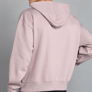 Sudadera con capucha lavada con ácido en blanco de alta calidad Sudadera con capucha de gran tamaño de algodón mezclado de algodón pesado Color personalizado Hombres Sudaderas con capucha de diamantes de imitación - Product Image 3