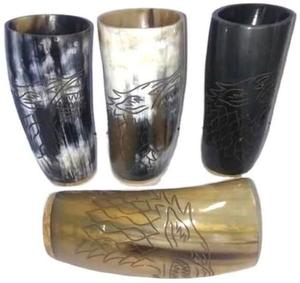 Luxurious Design Natural Buffalo <b>Black</b> Horn Viking <b>Drinking</b> Horn <b>Glasses</b> Short <b>Glass</b> Best Quality Horn <b>Glass</b> - Product Image 4