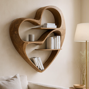 Estantería de Madera Escultural OEM/ODM para Biblioteca Artística en el Hogar o Mueble de Madera Decorativo para Sala de Estar con Estilo, Decoración de Hogar de Lujo - Product Image 1