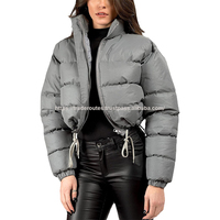 Veste bouffante surdimensionnée pour femme, Logo personnalisé, doudoune rembourrée à bulles, veste courte avec fermeture éclair