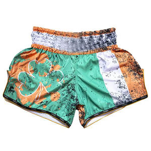 OEM nuevo personalizado de alta calidad deportivo medio Muay Thai MMA pantalones cortos Kickboxing boxeo lucha sublimado diseño 3D para adultos jóvenes - Product Image 2