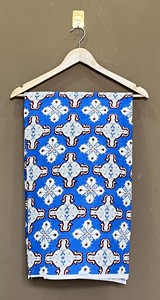 Tela de Algodón con Estampado a Mano Mughal Azul: Textil Indio Azul Real, por Yarda - Product Image 3