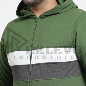 เสื้อฮู้ดซิปผู้ชายคุณภาพสูง รุ่นใหม่ล่าสุด ผ้าฝ้าย 100% ย้อมสีพื้น ราคาขายส่ง MOQ ต่ำ สำหรับฤดูหนาว ผลิตในปากีสถาน - Product Image 5