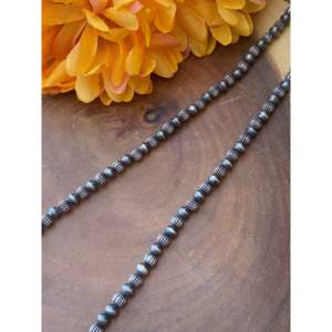 Collier en argent sterling Navajo fait main avec perles de 30 pouces - Product Image 5