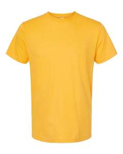 Camiseta Unisex de Mezcla Triple Color Amarillo Jaspeado, Camiseta Unisex de Jersey Fino, Camisetas Amarillo Jaspeado - Product Image 4