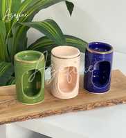 Diffuseur d'huiles essentielles en céramique, brûleur d'encens, chauffe-bougie électrique/non électrique, lampe à parfum, fait main, écologique