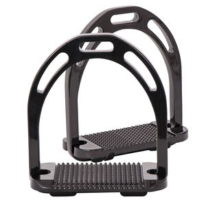 Estribos articulados de acero inoxidable fundido personalizados con estribos de seguridad ocular compensados para principiantes hechos en Pakistán - Product Image 3