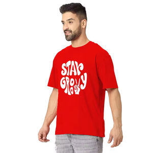 High Quality 100% Cotton <b>Men's</b> Oversized T-Shirt Lightweight Plain Knitted Loose Fit - Product Image 2