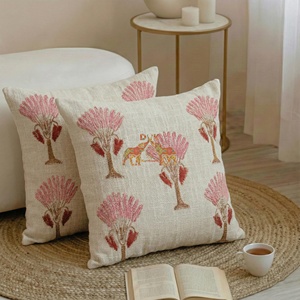 Nueva Colección de Fundas de Cojín de Algodón con Estampado Floral a Mano, Fundas Decorativas para Cojines de Sofá para Sala de Estar - Product Image 4