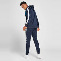 Survêtement homme 2 en 1 imprimé numériquement en polyester polaire avec col rabattable, cordon de serrage, poches latérales pleine longueur et évacuation de l'humidité