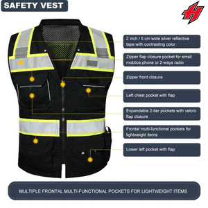 Uniforme de construcción, ropa reflectante de trabajo, chaleco de seguridad reflectante de alta visibilidad, chaqueta, chaleco de seguridad Industrial con logotipo - Product Image 3