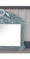 Miroir mural de mariage haut de gamme en nacre incrustée, écologique, couleur personnalisée, forme irrégulière, décoration élégante faite à la main pour