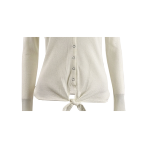 Maglia Termica Casual Bianca Ultra Flirt per Ragazze, Design con Orlo Annodabile, Lunghezze Lunga e Corta, Taglia S, per la Stagione Invernale - Product Image 3