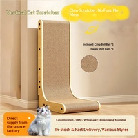 Grattoir vertical moderne et mignon pour chat, en carton ondulé épaissi en forme de L, pour vente en gros en vrac aux animaleries et à la revente