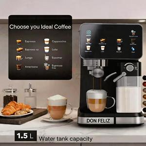 20 Bar Electric Espresso <b>Coffee</b> <b>Maker</b> 1350W Automatic Milk Frothing System Professional with LCD Display for Outdoor Use - Product Image 3