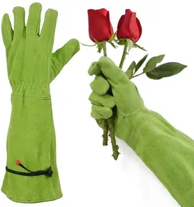 Best Supplier New Arrived High Performance beautiful Printed cut proof Gardening Long Gloves